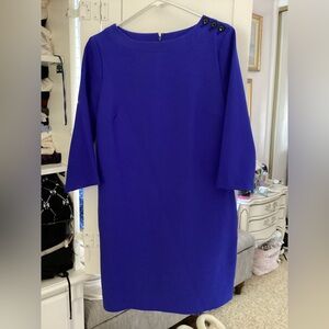 Banana Republic Royal Blue Long Sleeve Dress